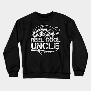 Reel Cool Uncle Fishing Daddy Fathers Day Dad For Men Crewneck Sweatshirt